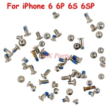1 сумка Полные Винты Набор с серебряным нижний винт для iPhone 6, 6 Plus Полный винт набор запасных частей