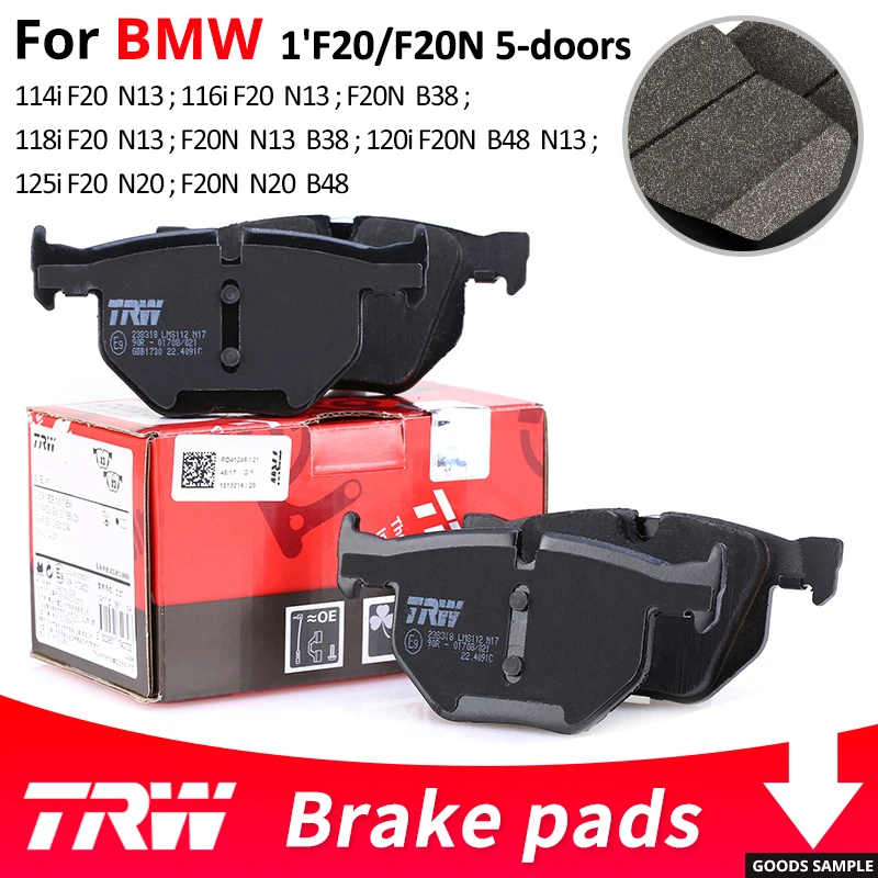 4pieces/set TRW Front/Rear Car Brake Pads For BMW 1'F20/F20N 5 doors