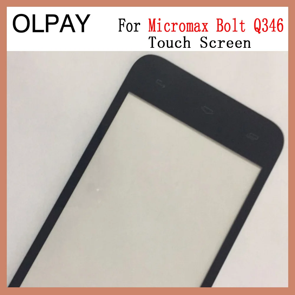 OLPAY 4,5 ''Для Micromax Bolt Q346 сенсорный экран дигитайзер панель передняя внешняя передняя стеклянная линза сенсорные инструменты Бесплатный клей+ салфетки