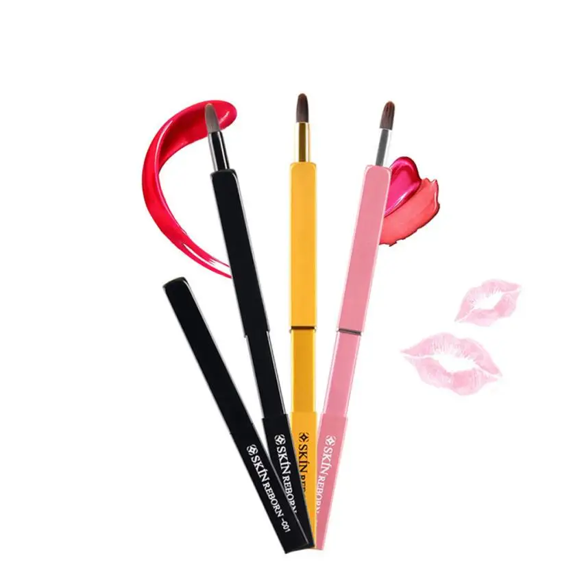 

2018 new brush wool fiber 1PC Makeup Brushes Metal Portable Flexible Lip Brush Tool c54#30 1106