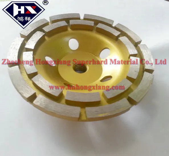 125mm High frequency welded diamond double cup grinding wheel for