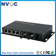 1000 м SM Simplex 2 SC порт A/B сторона+ 10/100/1000 м 4RJ45 20 км внешний источник питания, гигабитный Ethernet медиаконвертер, евро зарядка