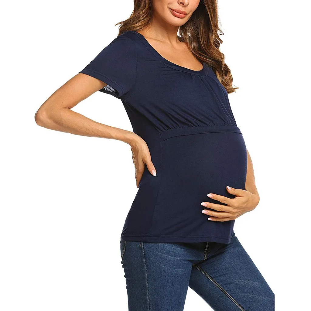 Женская одежда для беременных; футболки для грудного вскармливания; топы для кормящих; летняя футболка с короткими рукавами для грудного вскармливания; Футболка для беременных; одежда