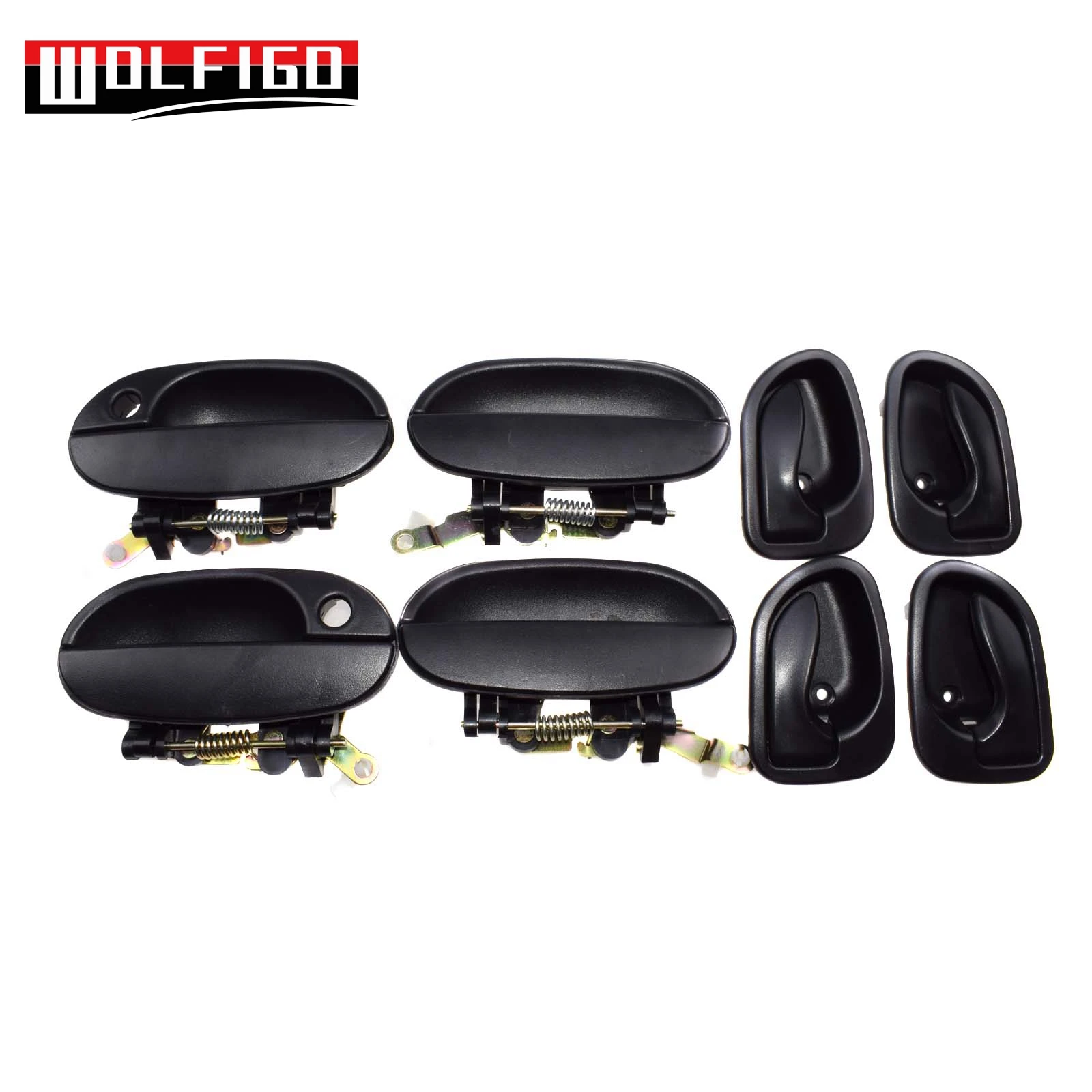 WOLFIGO новый черный снаружи и внутри набор ручек двери 8 для Hyundai Accent 1995 82660 22000 82650 83660