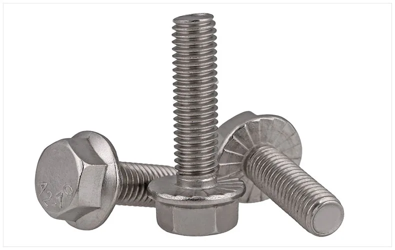 

GB5789 304 stainless steel screw Flange hexagon screws with flange bolt M5 M6 M8 M10 M12 screw with teeth loose