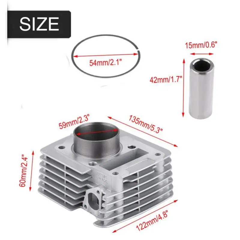 Набор цилиндров двигателя мотоцикла, прокладка поршня 54 мм, диаметр отверстия для Yamaha YBR125 YBR 125, полный комплект поршней двигателя