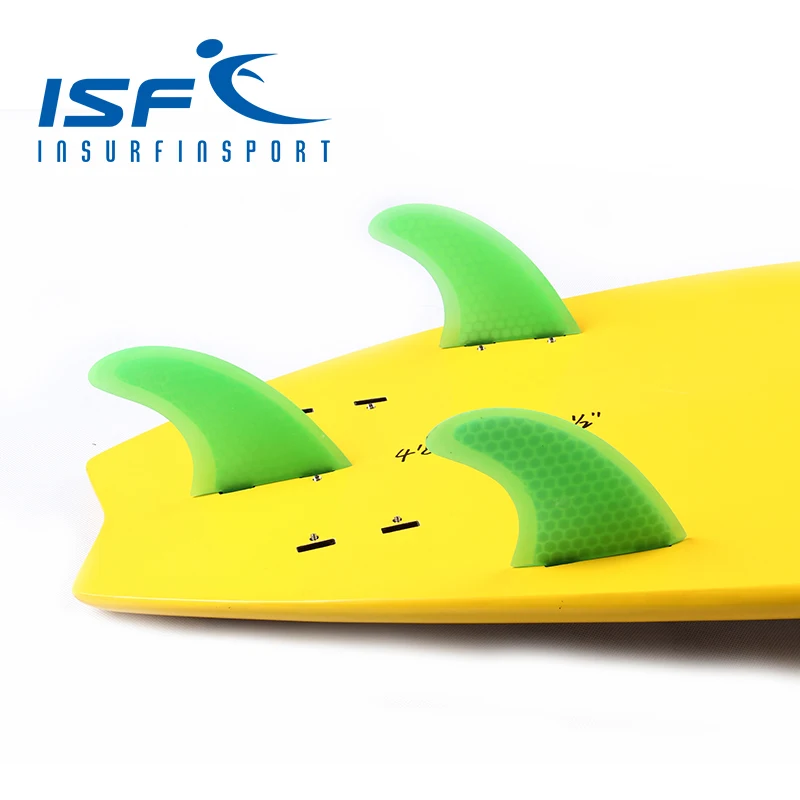 Free Shipping!!! Green Fiberglass FCS Surfboard Fins/Surf Fin/Fcs Fins