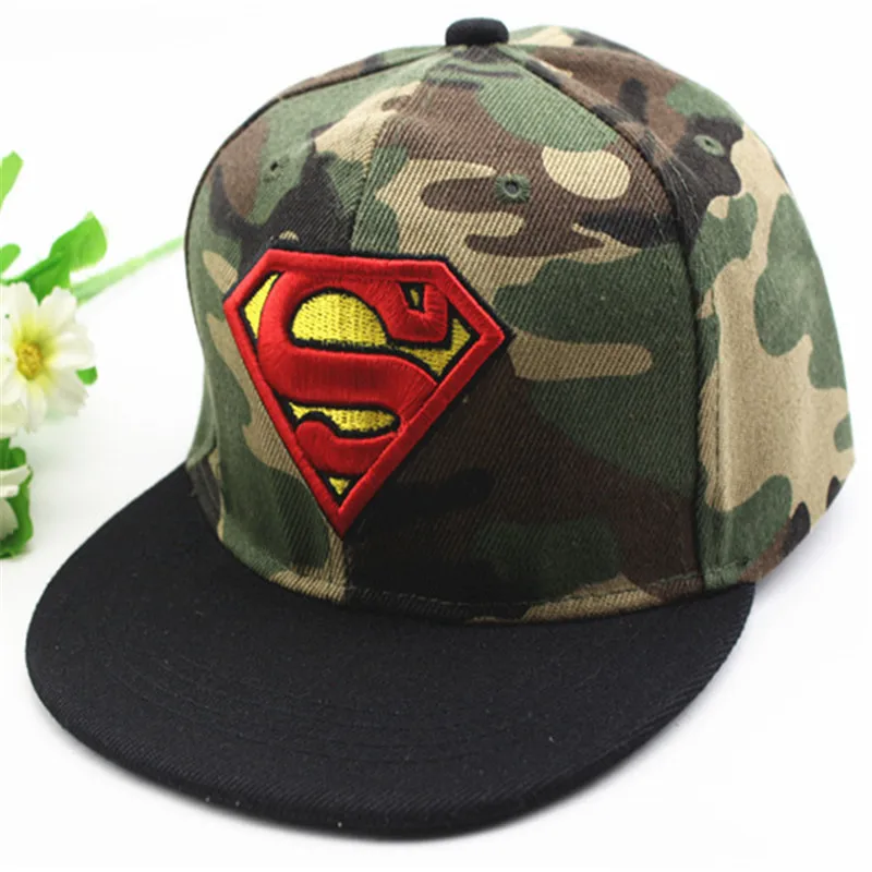 Супермен вышивка бейсболка детская бейсбольная кепка хип-хоп, с головным убором детские солнце шляпы для мальчиков и девочек для От 3 до 8 лет - Цвет: 4