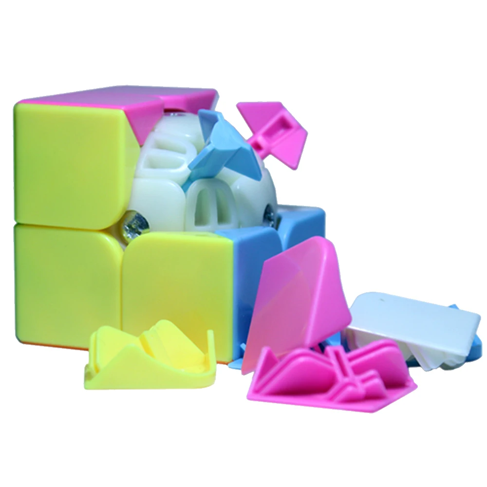 Двухслойный ультра-Гладкий 2x2 YJ's speed Magic Cube YongJun YuPo 2*2*2 куб игрушка для детей 2 слоя s Professional Stickerless