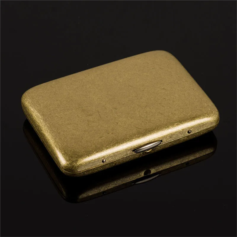 Brass Men Cigarette Box Tobacco Case Box Storage Container Holder Holds
