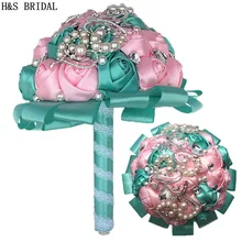 H& S невесты Украшенные стразами Букеты Свадебные аксессуары Свадебные букеты Искусственные Букеты Свадебные s buque de noiva