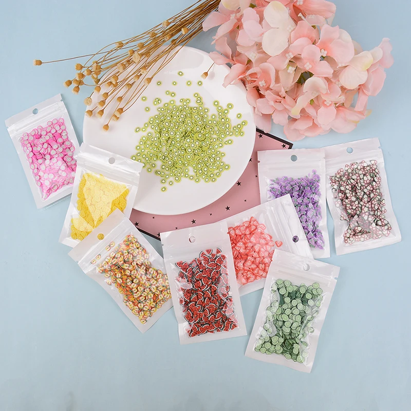 

5mm Fruit slice Slime Clay Sprinkles for Filler Supplies Watermelon kiwifruit orange fruit Mud Decoration Toys for Children Kids