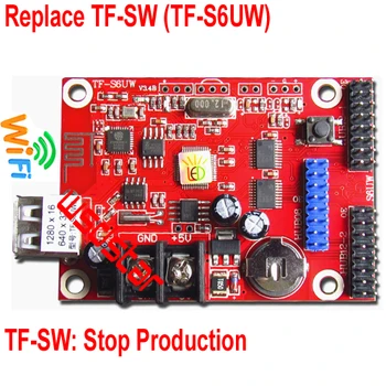 

Replace TF-SW 1280*16 640*32 1*HUB08 & 2*HUB12 USB+WIFI Single & Dual color P10 LED controller card Hot Sales