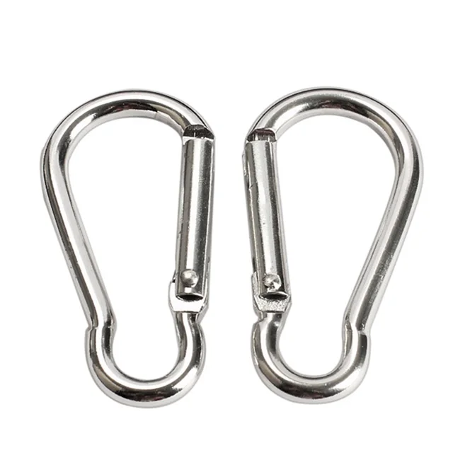 20Pcs/Lot Mini Carabiner Silver Aluminum D Snap Mountaineering Hook