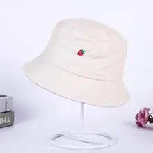 Хлопка с принтом «клубника», сумка с буквами шляпа для рыбалки шапка на открытом воздухе Дорожная шляпа складная шляпы от солнца для мужчин и женщин 527