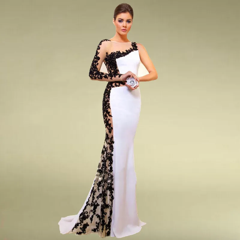 Vestidos De Fiesta 2016 Elegant Women Carpet Special Occasion dress Long Sleeve Mermaid Formal