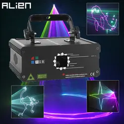 ALIEN 500 мВт 1 Вт RGB Полноцветный анимационный лазерный прожектор DMX устройство сканирования пучка DJ Дискотека вечерние праздничные бар