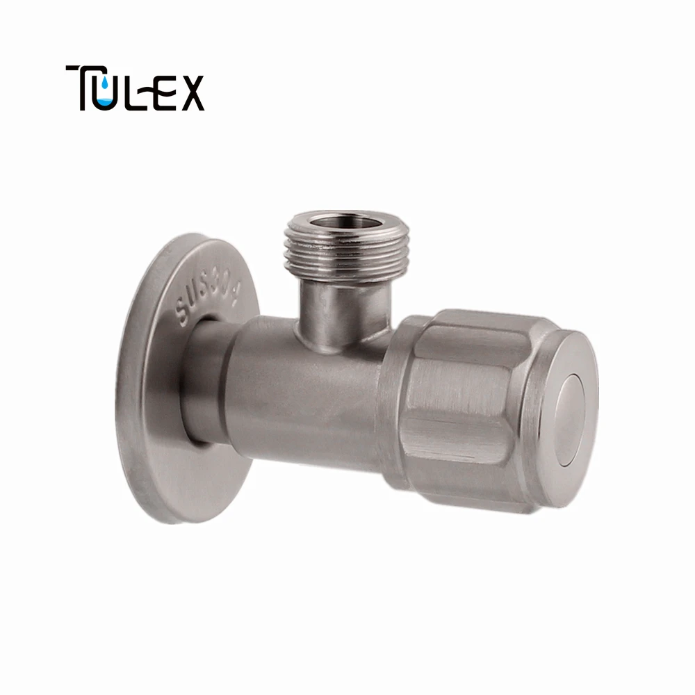 TULEX Toilet Water Control Valve Faucet Angle Valve Stainless Steel