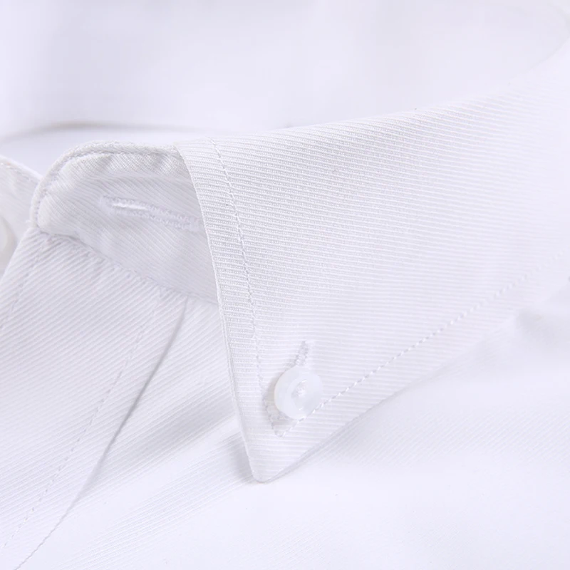 Men's Casual Long Sleeve Standard-fit Dress Shirts Formal Business Button Up Twill Simple Basic Design Work Office Tops Shirt
