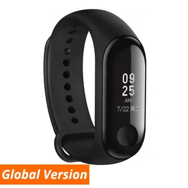 Origina Xiaomi Mi Band 3/4 умный Браслет фитнес-браслет большой сенсорный экран OLED частота сердечных сокращений сообщения Smartband - Цвет: global version