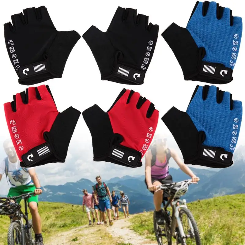 

3 Colors 1 Pair Breathing Anti Skid Breathable Mens Women's Summer Sports Wear Bicycle Short Half Finger Gloves M/L/XL