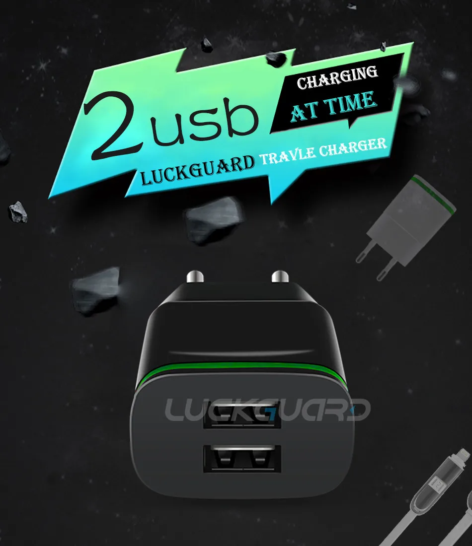 Светодиодный светильник Micro USB зарядное устройство Eu 5V 2A 2 порта адаптер питания для быстрой зарядки для iPhone 6 7 8 Plus XS MAX Smasung S10 huawei P30 Pro