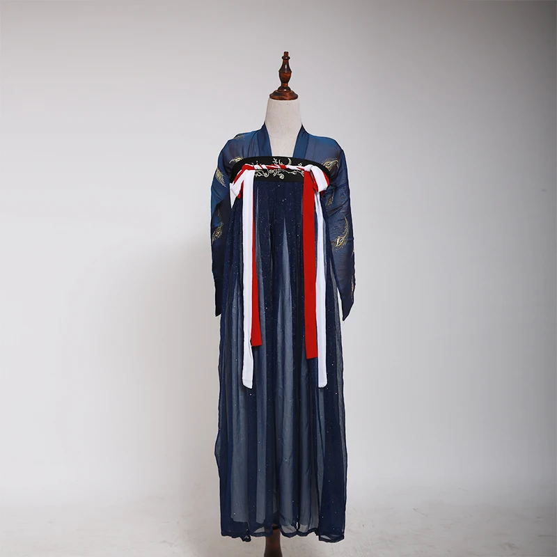 Женский костюм ханьфу для китайского народного танца, традиционная сценическая одежда для певцов, праздничный наряд, одежда для восточных выступлений DC1809