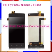 1pcs/lot LCD Display For Fly FS452 Nimbus 2 FS452 LCD Touch Screen Digitizer Complete Assembly Replacement Parts Tracking Code