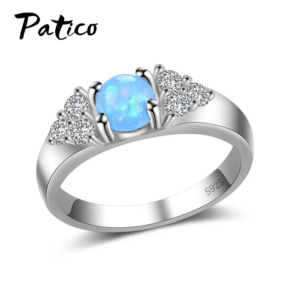 Fashion New Royal Style Women Lovely Noble Jewelry Rings 925 Sterling Silver Fire Opal Stone Free Shipping | Украшения и