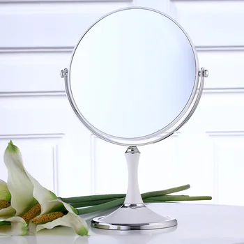 

LS Ordinary Double Sided Make Up Shaving Faced Cosmetic Round Mirror Shaving Bath Table On Stand Rotatalbe Mirror