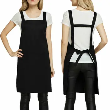 

Unisex Adjustable Apron Kitchen Work Garden Doble Sided two Pocket Cover Smock Pinafore