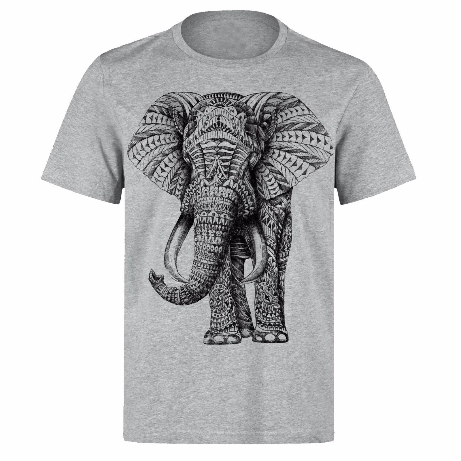 KARMA ELEPHANT GANESH tatuaje de alta calidad UNISEX PH64 camiseta gris  camiseta hombres camisetas marca ropa divertida camiseta Homme|Camisetas| -  AliExpress