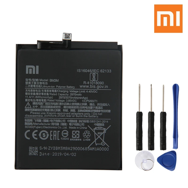

Xiao Mi Original Replacement Phone Battery BM3M For XiaoMi Mi9 SE Mi 9 SE BM3M Authenic Battery With Free Tools 3070mAh