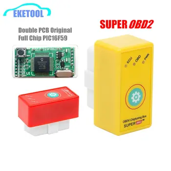

SuperOBD2 Power Switch Reset Full Chip PIC16F59 Double PCB More Power/Torque NitroOBD2 Function ECU Chip Tuning Benzine/Diesel