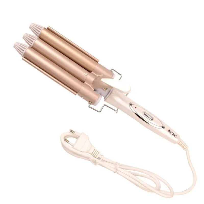 3 Barrels Big Waver Curling Iron Hair Curlers 110 220V Perm Splint