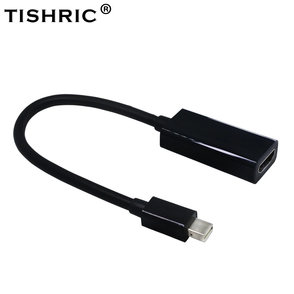 

TISHRIC Mini DP To HDMI Adapter Thunderbolt Mini Displayport Male to Female Converter Cable For Apple iMac Mac Macbook Pro Air