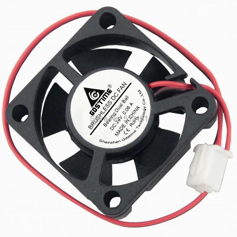 

20Pcs Gdstime 30x30x10mm DC 24V 2-Pin 30mm Ball Bearing Cooler Brushless Heatsink Mini Cooling Fan 3010