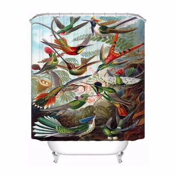 

Custom Amazing Beautiful Old Biology Bathroom Acceptable Shower Curtain Polyester Fabric Bathroom Curtain #180318-37-3
