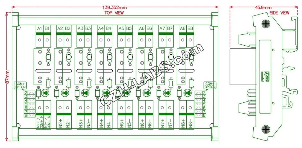 Электроника Salon DIN Rail Mount DC5V 8 каналов 2 ампер модуль твердотельный релейный плата