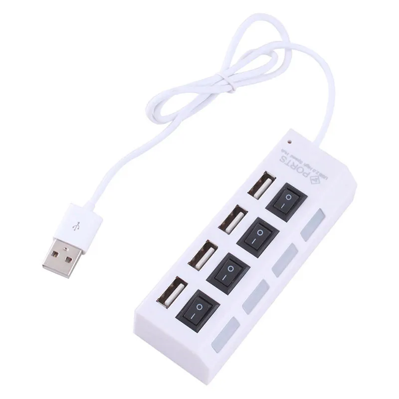 Включения/выключения 4 Порты и разъёмы USB 2.0 HUB Привет-Скорость портативных ПК #24 #5646