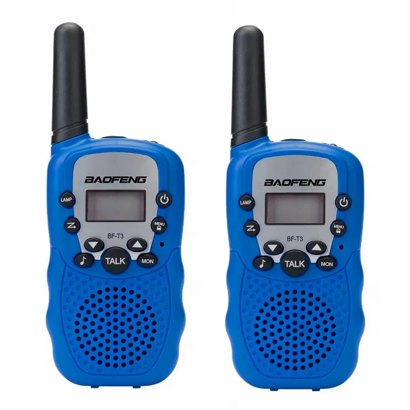 2 шт./компл. Baofeng BF-T3 UHF462-467MHz 22 канала детей Портативный двухстороннее радио приемопередатчик для детей иди и болтай Walkie Talkie “иди и Рождественский подарок - Цвет: Синий