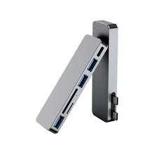 Портативный usb-хаб 3,0 Портативный двойной тип-c конвертер зарядная станция Поддержка Micro SD/SD кард-ридер