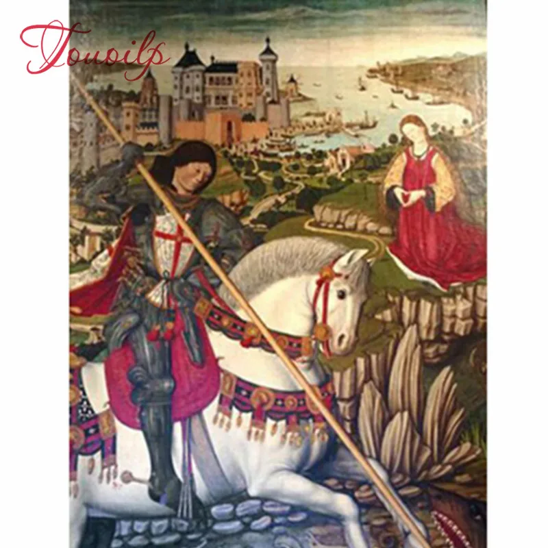 Full Square Stone Bead Painting Cross Stitch Religion Rhinestone Famous Oil Picture Diamond Embroidery Birthday Christmas Gifts | Дом и сад