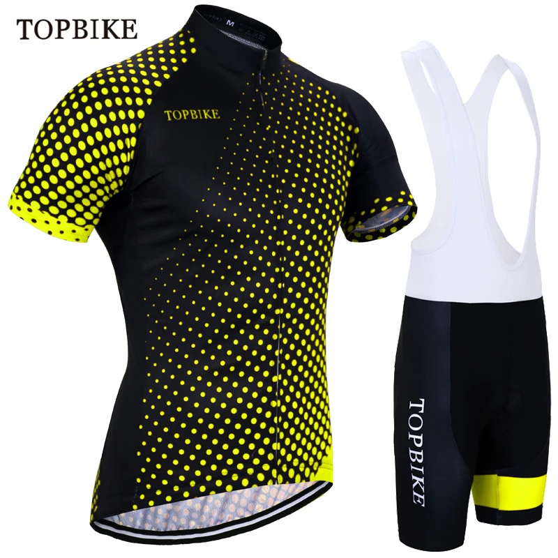 TOPBIKE дышащая Pro велосипедная Одежда наборы для велоспорта Одежда для горного велосипеда Велоспорт Джерси костюм велосипедиста MTB спортивная одежда - Цвет: Cycling Bib Set