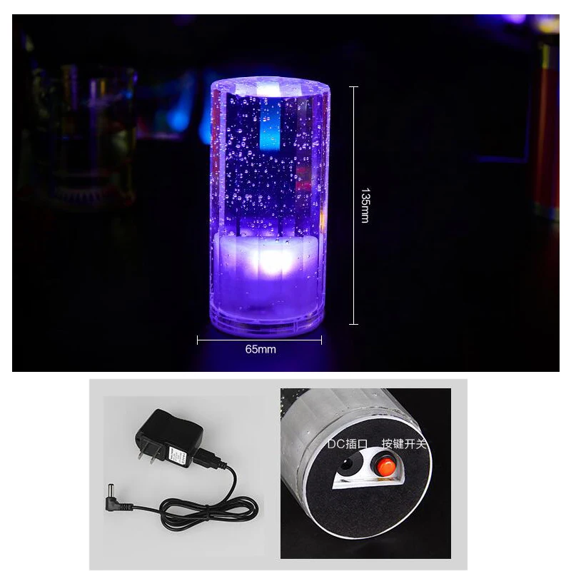 Красочный атмосферный светильник s кофе бар KTV DIY светодиодный ночник USB перезаряжаемая настольная лампа кристалл пузырь светодиодный ночной Светильник светильники