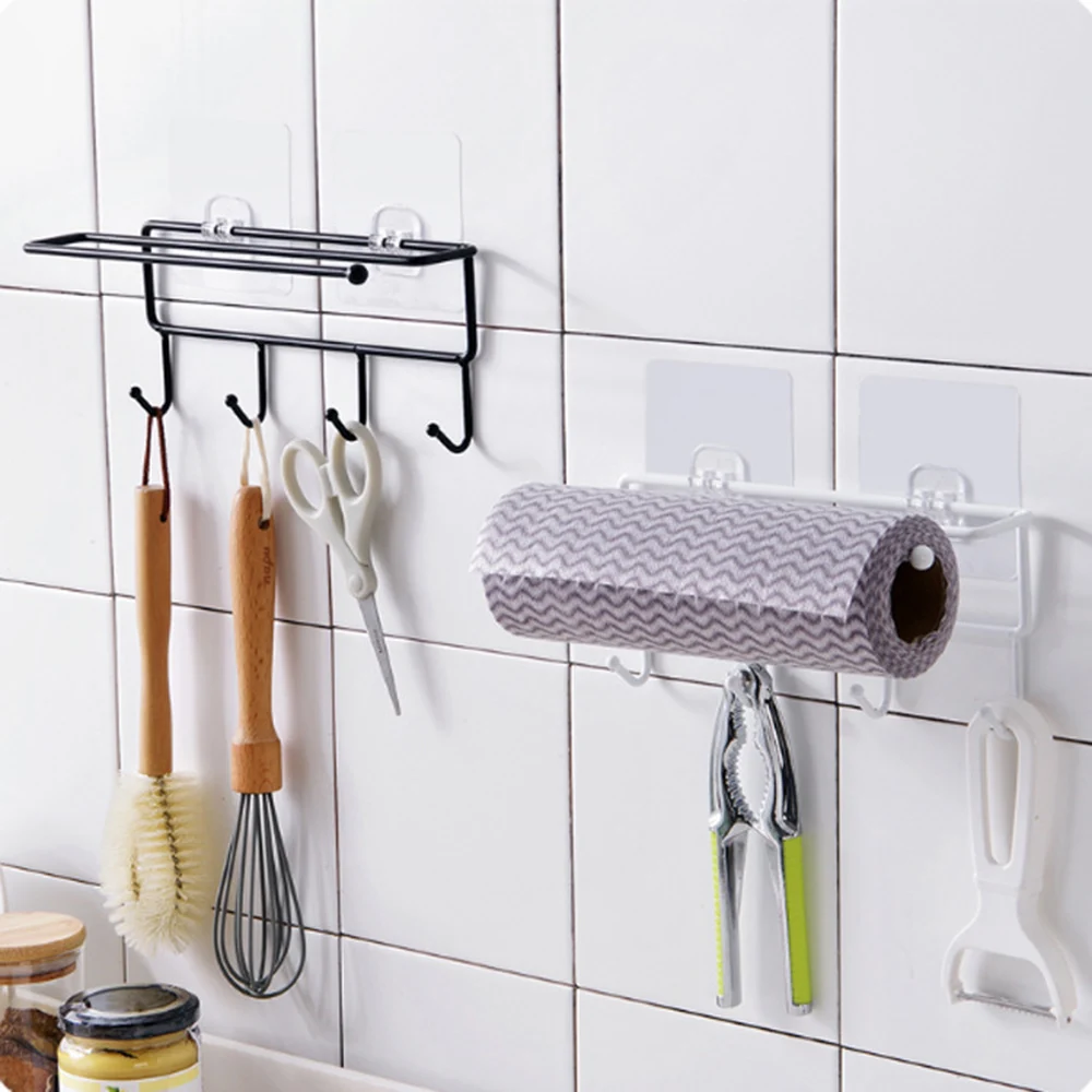 

1PC Bathroom Towels Storage Rack Makeup Cosmetic Storage Shelf Iron Toilet Roll Paper Holder Kitchen Tools Organizer