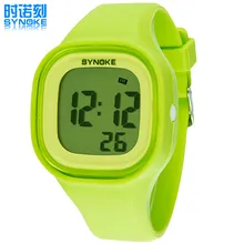 2016 SYNOKE Coloré Silicone Étanche LED Lumineux Lumière Numérique Sport Montre-Bracelet Montres Kid Fille Garçon Couple Livraison Gratuite