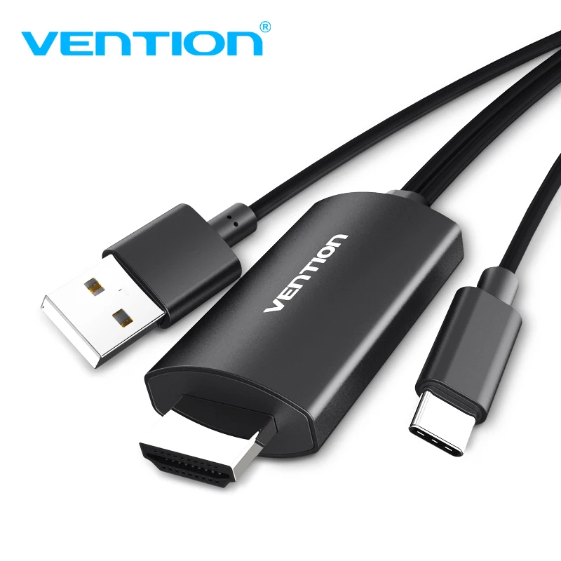 Vention USB C HDMI Converter Cable Thunderbolt 3 Type C to HDMI Adapter for MacBook Huawei P20 Pro 