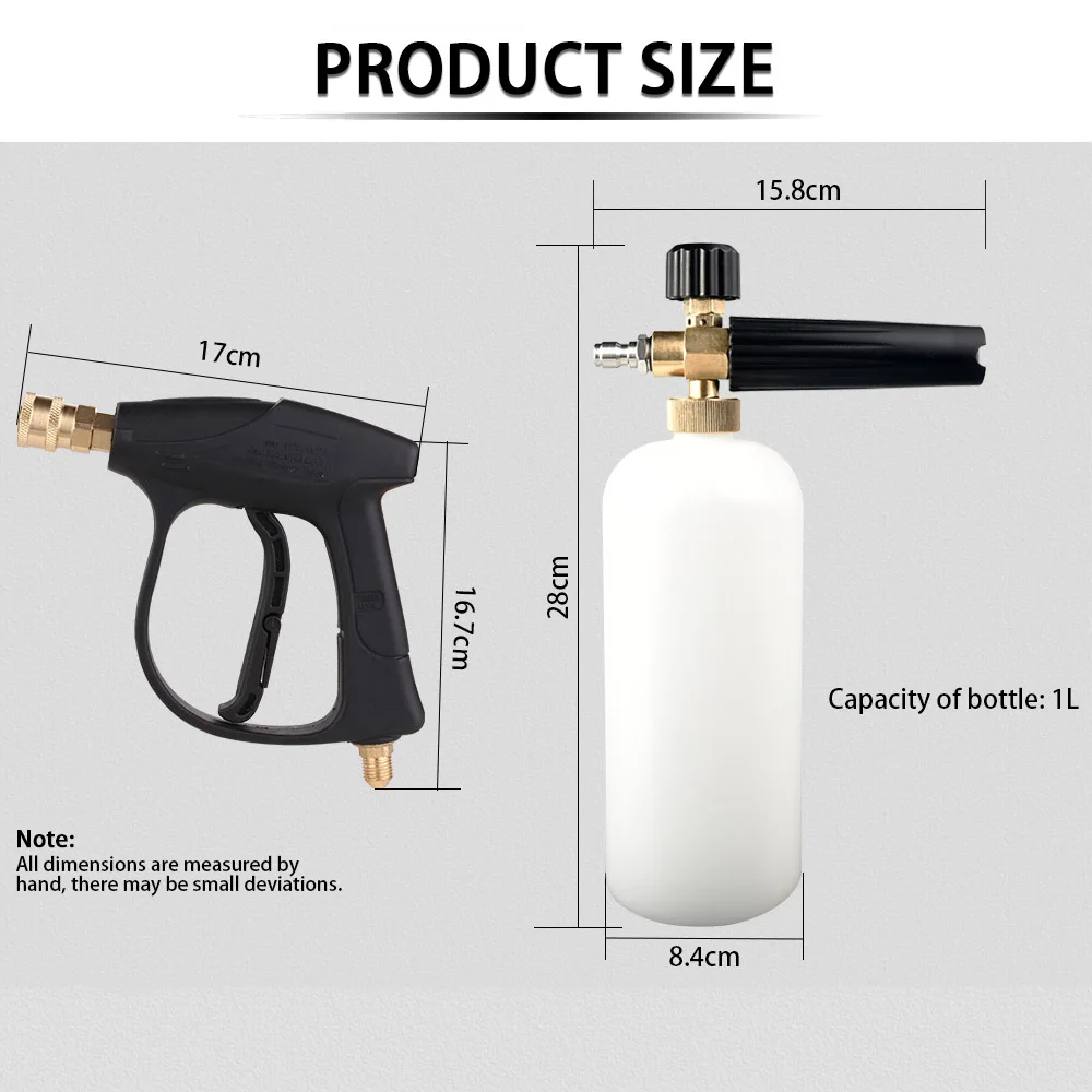 4 Color to choose Grey LOVIVER Car Wash Pressure Washer Jet Wash Quick Release Adjustable Snow Foam Lance Foam Cannon 4 Color to choose Grey LOVIVER Car Wash Pressure Washer Jet Wash Quick Release Adjustable Snow Foam Lance Foam Cannon