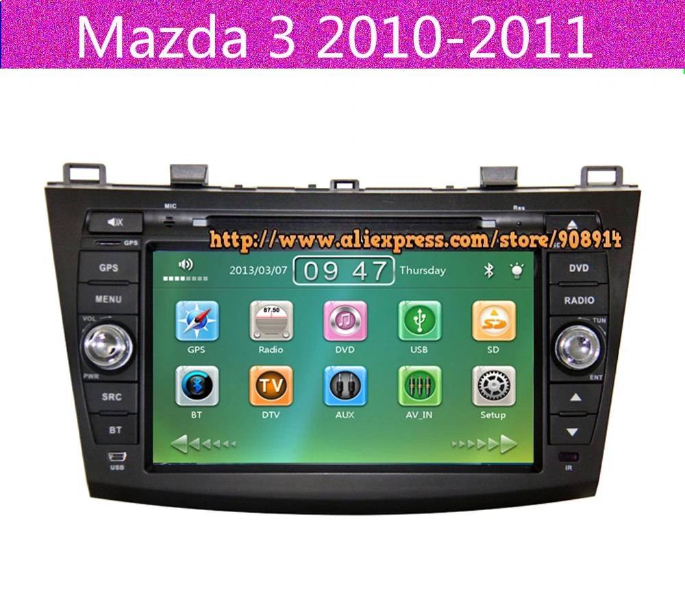 Free Shipping Car DVD Player For Mazda 3 2010 2011 With Gps Navigation ...